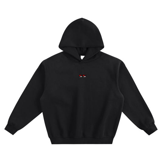 Fleeced Diamond Graphic Boxy Hoodie
