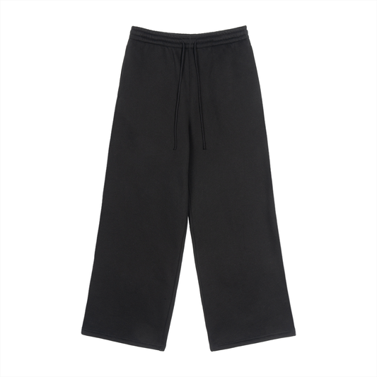 Fleece Fire Graphic Drawstring Straight-Leg Sweatpants