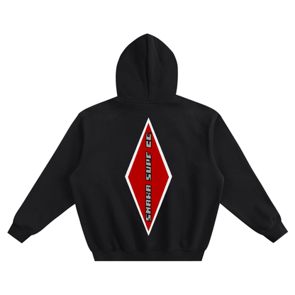 Fleeced Diamond Graphic Boxy Hoodie