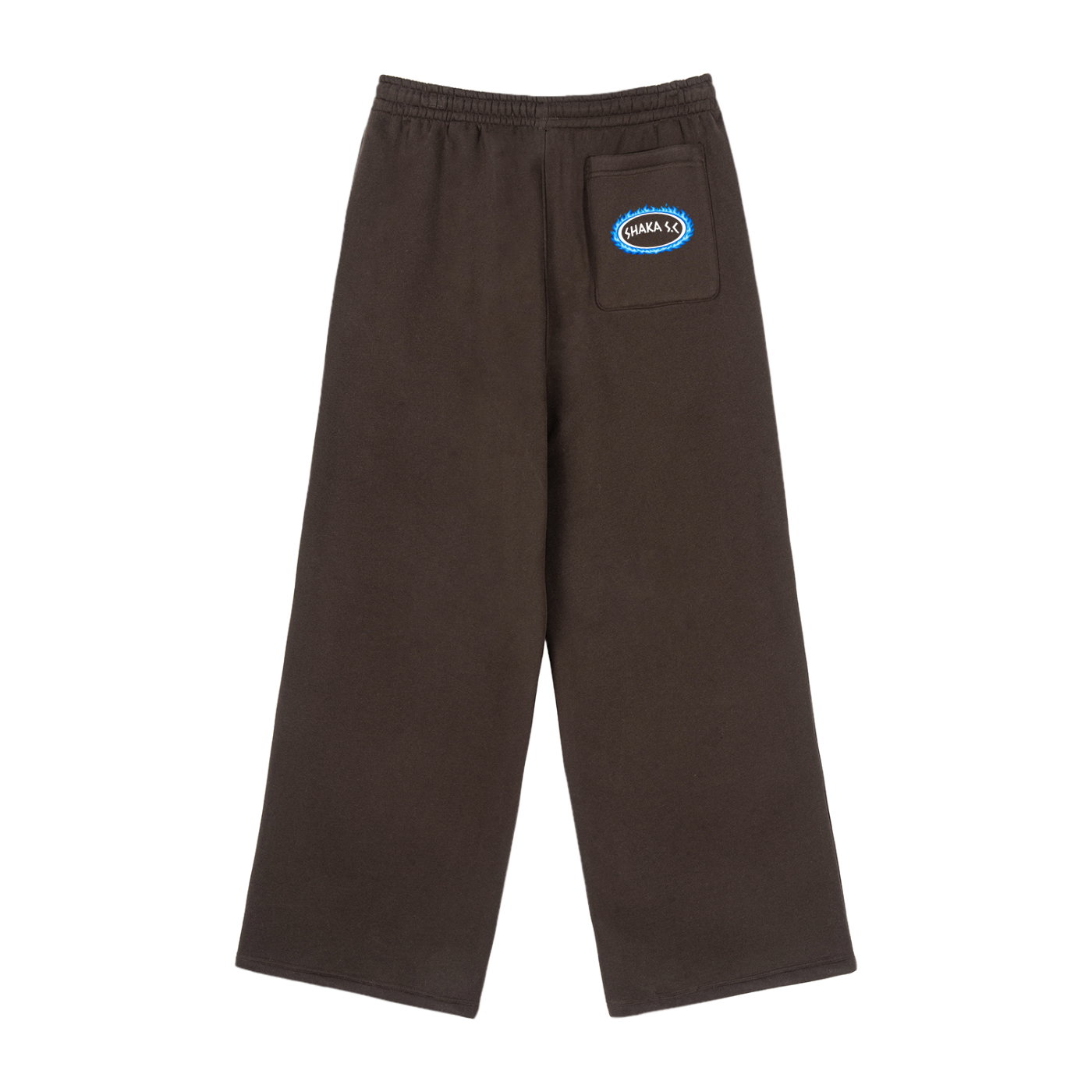 Fleece Fire Graphic Drawstring Straight-Leg Sweatpants