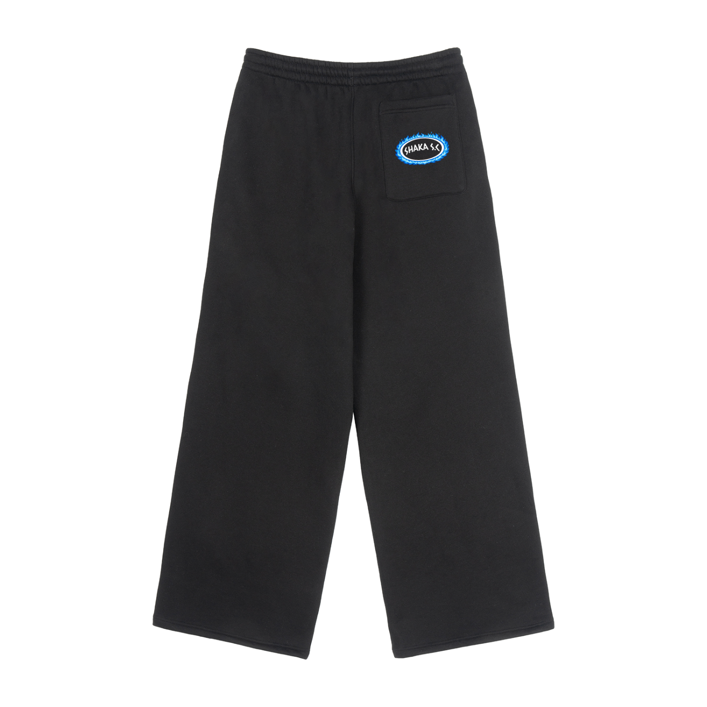 Fleece Fire Graphic Drawstring Straight-Leg Sweatpants