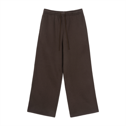 Fleece Fire Graphic Drawstring Straight-Leg Sweatpants