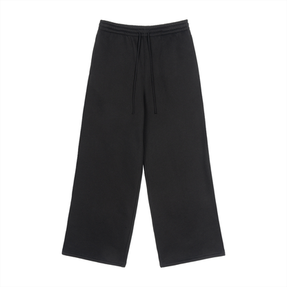 Fleece Fire Graphic Drawstring Straight-Leg Sweatpants