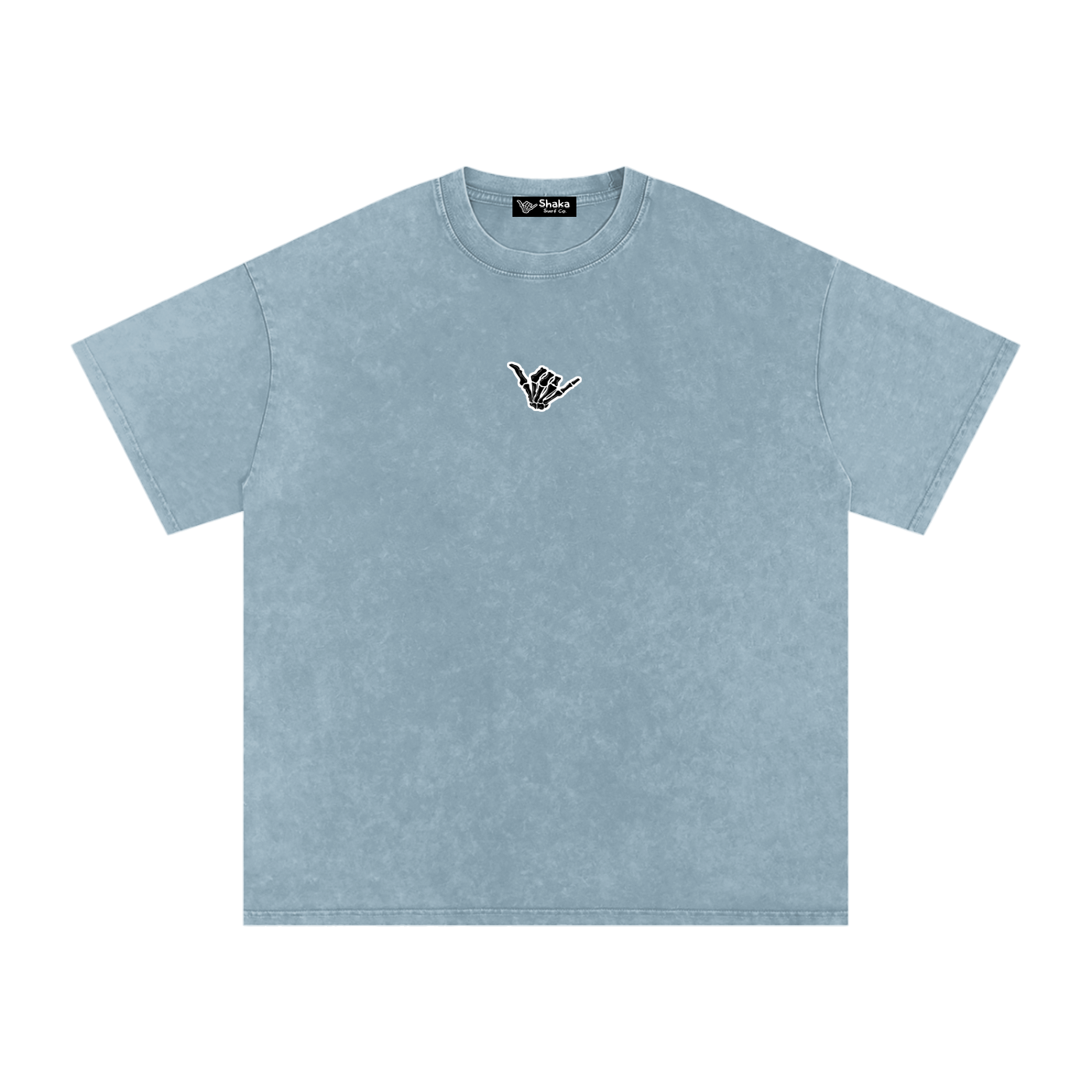 Snow Washed Fire Graphic Oversized Cotton T-Shirt