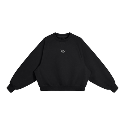 Heavyweight Fire Graphic Dolman Sleeve Boxy Sweatshirt