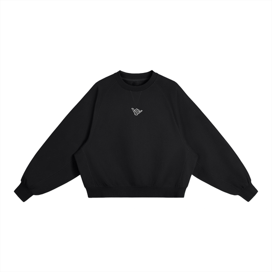 Heavyweight Fire Graphic Dolman Sleeve Boxy Sweatshirt