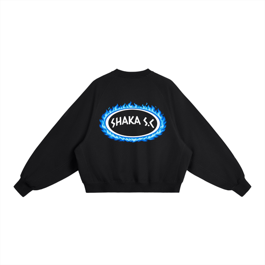 Heavyweight Fire Graphic Dolman Sleeve Boxy Sweatshirt