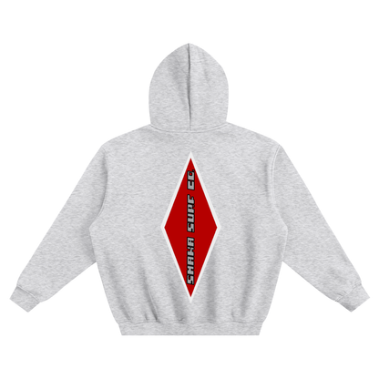 Fleeced Diamond Graphic Boxy Hoodie