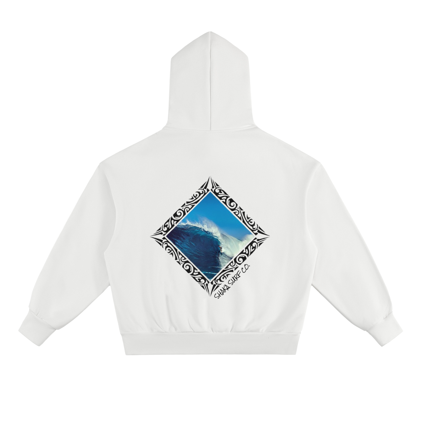 Heavyweight Tribal Surf Graphic Fleece Hoodie