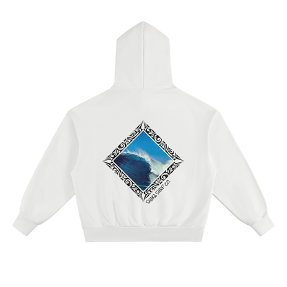 Heavyweight Tribal Surf Graphic Fleece Hoodie