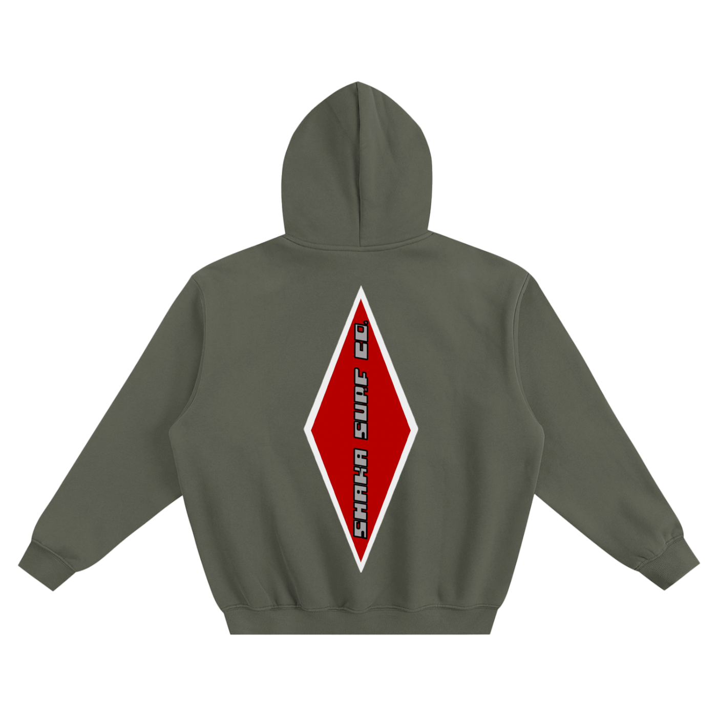 Fleeced Diamond Graphic Boxy Hoodie