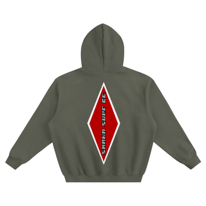 Fleeced Diamond Graphic Boxy Hoodie