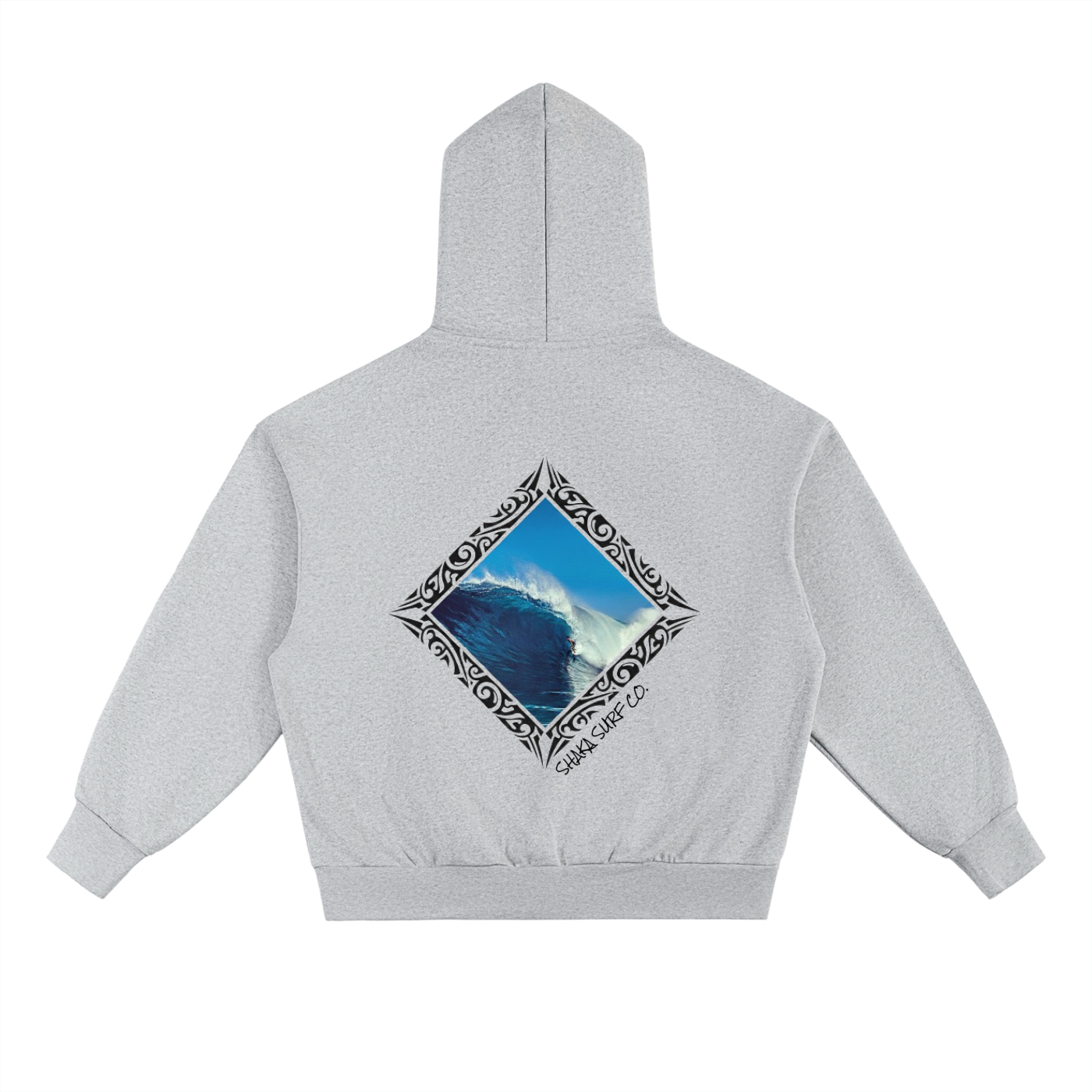 Heavyweight Tribal Surf Graphic Fleece Hoodie