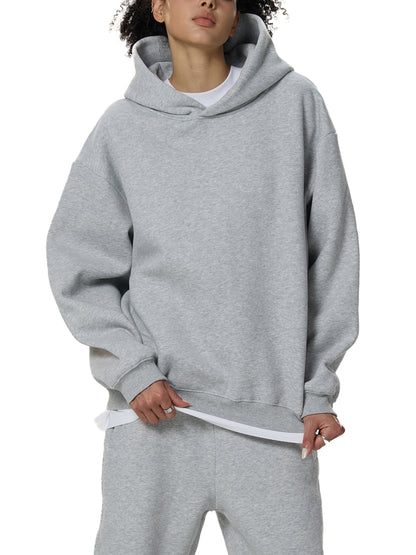 Fleeced Diamond Graphic Boxy Hoodie