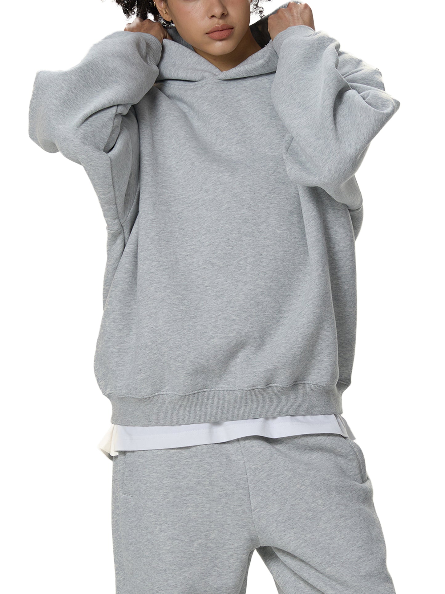 Fleeced Diamond Graphic Boxy Hoodie