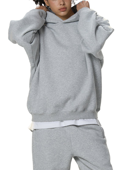 Fleeced Diamond Graphic Boxy Hoodie