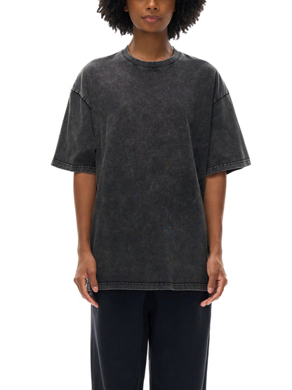 Snow Washed Fire Graphic Oversized Cotton T-Shirt
