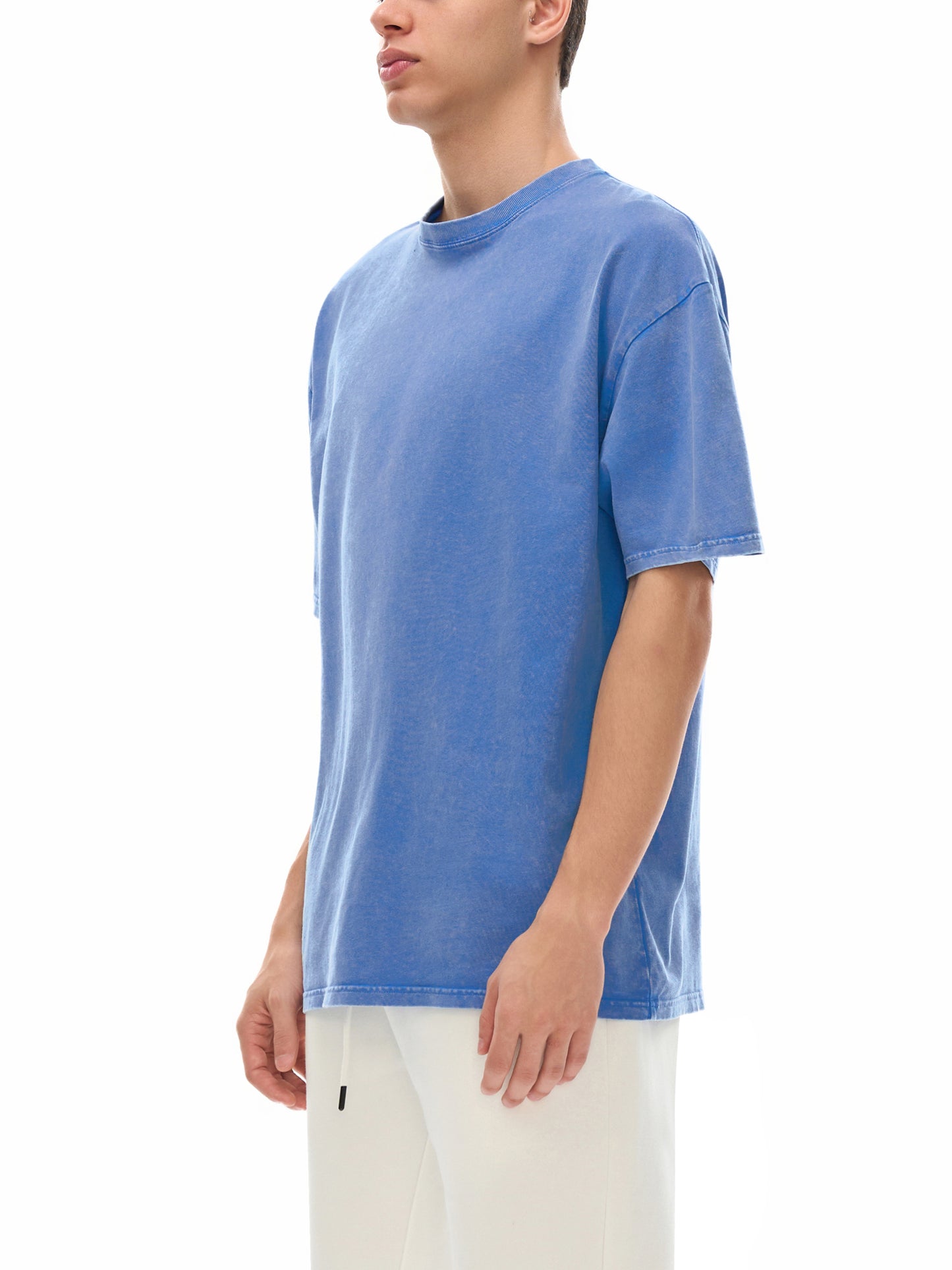 Snow Washed Oversized Board Graphic Cotton T-Shirt