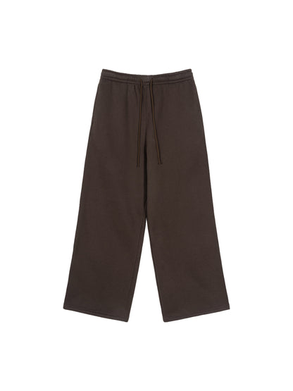 Fleece Fire Graphic Drawstring Straight-Leg Sweatpants