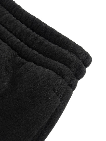 Fleece Fire Graphic Drawstring Straight-Leg Sweatpants